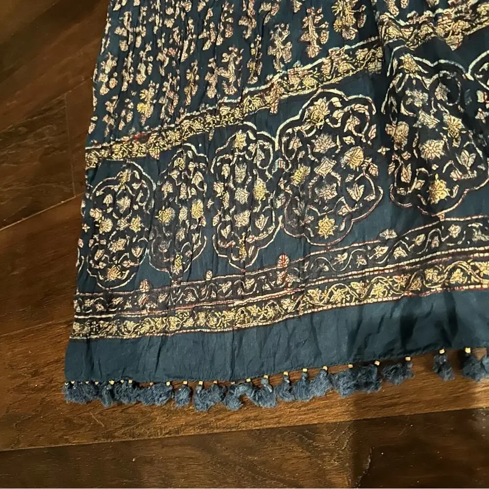 Naga Selection da Blue Tassel Lightweight Scarf Sarong Shawl Vacation Rectangle